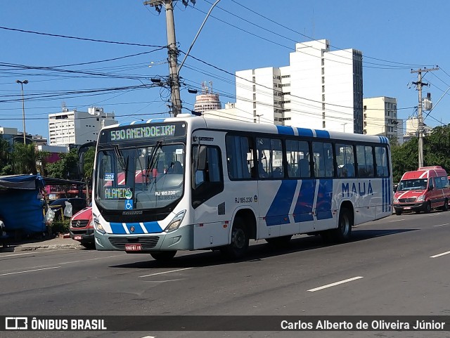 Viação Mauá RJ 185.230 na cidade de Niterói, Rio de Janeiro, Brasil, por Carlos Alberto de Oliveira Júnior. ID da foto: 6147534.