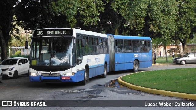 Transol Transportes Coletivos 0202 na cidade de Florianópolis, Santa Catarina, Brasil, por Lucas Weber Calizario. Número da foto: #6147392.