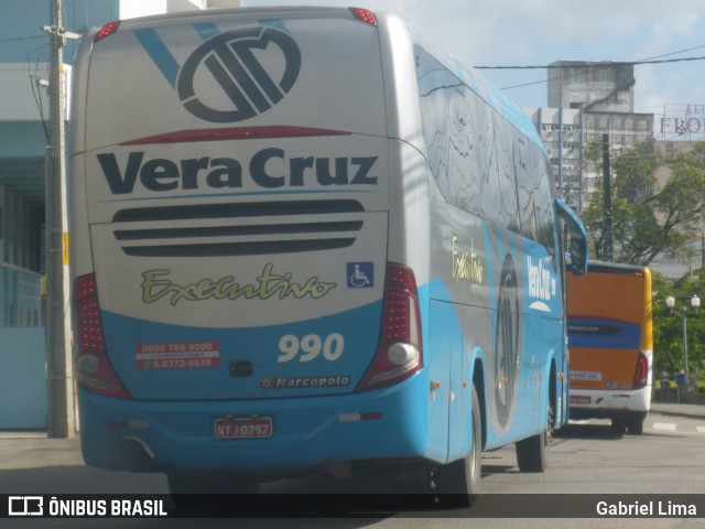 Expresso Vera Cruz 990 na cidade de Recife, Pernambuco, Brasil, por Gabriel Lima. ID da foto: 6150350.