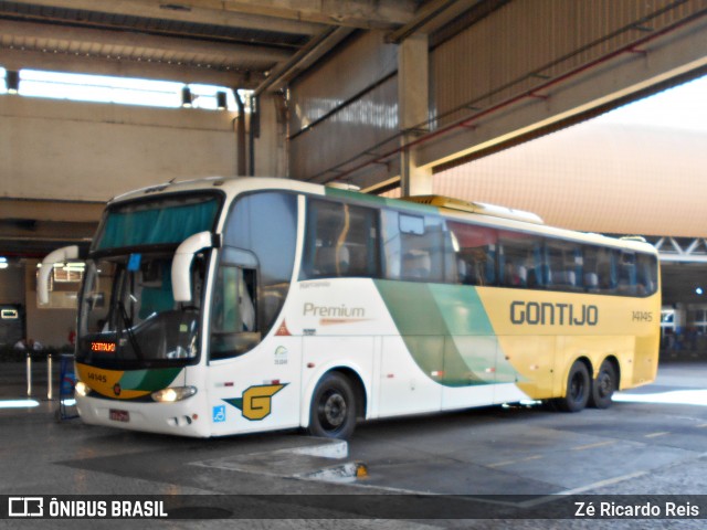 Empresa Gontijo de Transportes 14145 na cidade de Rio de Janeiro, Rio de Janeiro, Brasil, por Zé Ricardo Reis. ID da foto: 6149464.