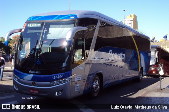 Viação Cometa 18505 na cidade de Belo Horizonte, Minas Gerais, Brasil, por Luiz Otavio Matheus da Silva. Número da foto: #6149991.