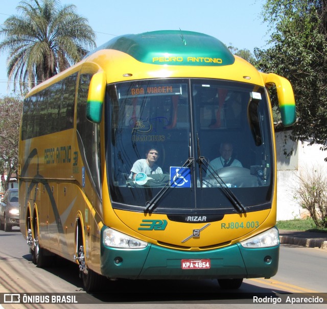 Empresa de Ônibus e Turismo Pedro Antônio RJ 804.003 na cidade de Congonhas, Minas Gerais, Brasil, por Rodrigo  Aparecido. Número da foto: #6150747.