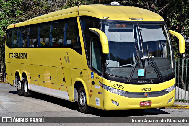 Viação Itapemirim 60025 na cidade de São Paulo, São Paulo, Brasil, por Bruno Aparecido Machado. Número da foto: #6153158.